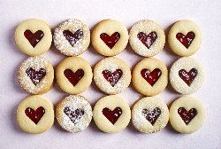 shortbread cookies with hearts 